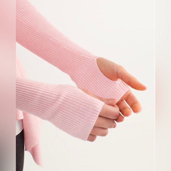 Lululemon Enlightened Pullover Sweater Heathered Blush Quartz Pink - Picture 4 of 9